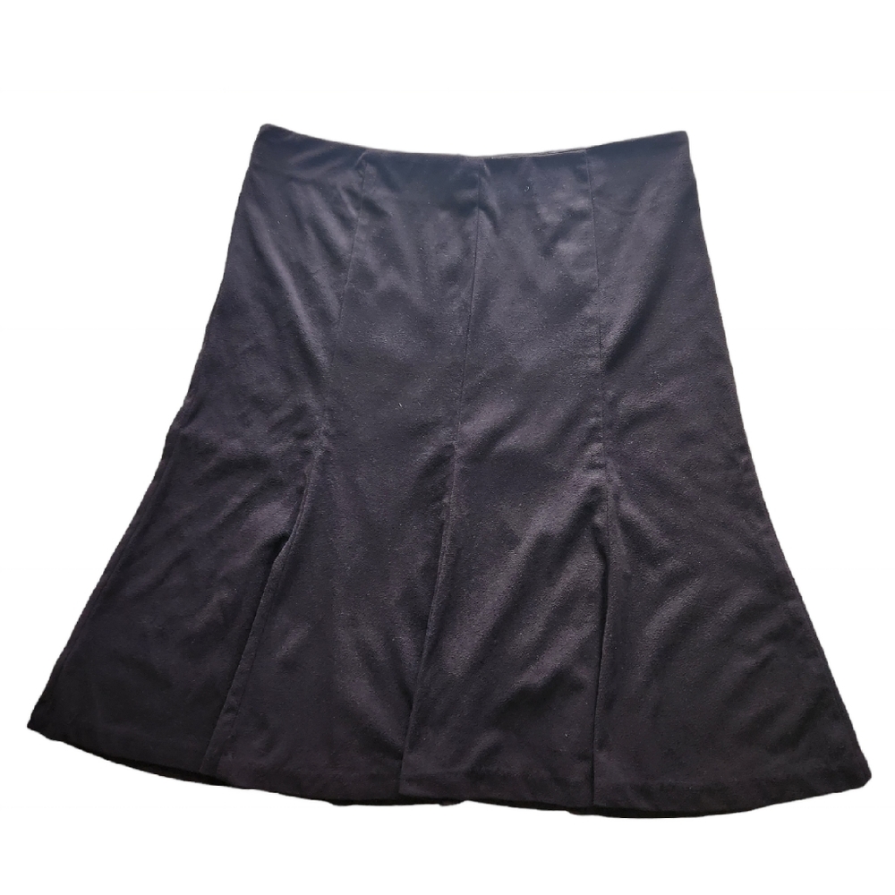 L' Patricia Faux Suede/Velvet Skirt Size M Vintage Y2K Knee Length #S52803